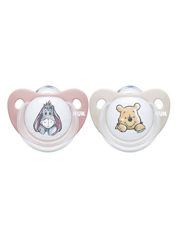 Nalle Puh NUK silikonitutti, 2-pack.