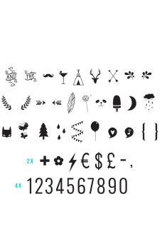 Lightbox – lisäkirjaimet (numbers & symbols)