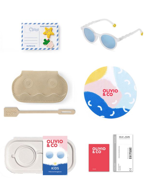 Olivio&Co Lasten Aurinkolasit Kids 3-5v, Oval Jellyfish White