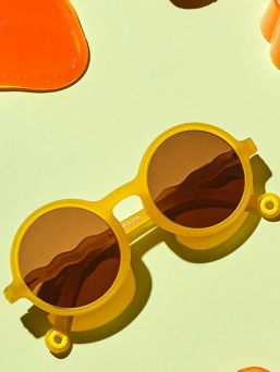 Olivio&Co Lasten Aurinkolasit Kids 3-5v, Round Citrus Yellow
