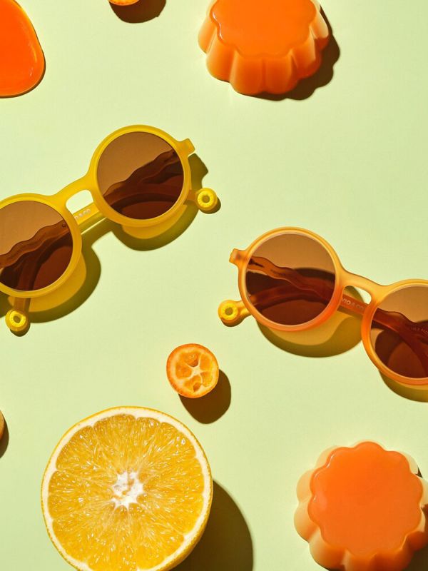 Olivio&Co Lasten Aurinkolasit Kids 3-5v, Round Citrus Yellow
