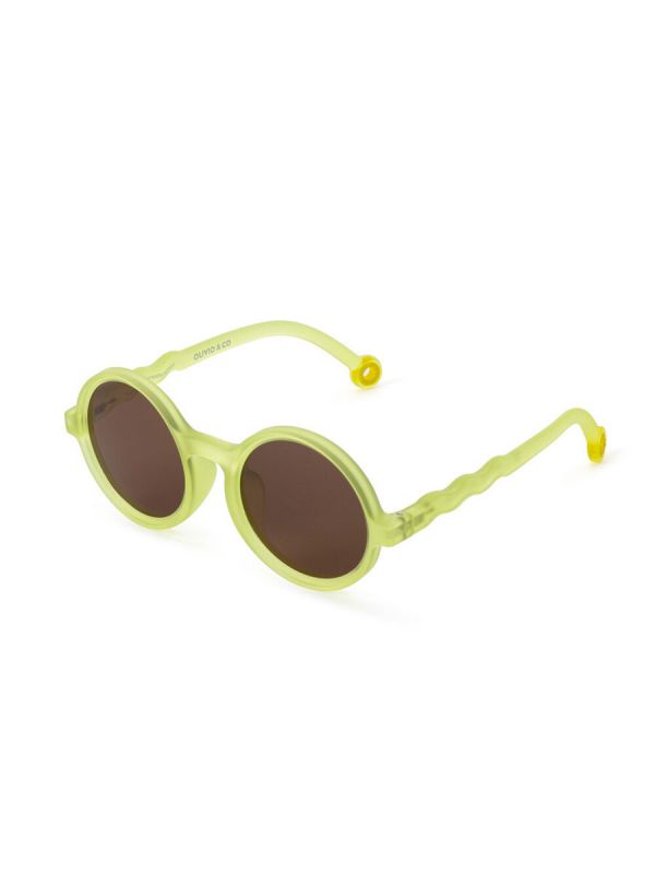 Olivio&Co Lasten Aurinkolasit Kids 3-5v, Round Lime Green