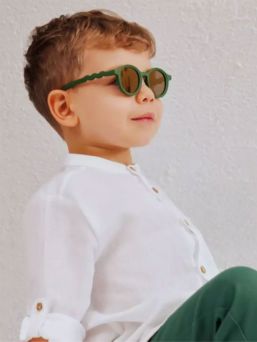 Olivio&Co Lasten Aurinkolasit Kids 3-5v, Round Olive Green