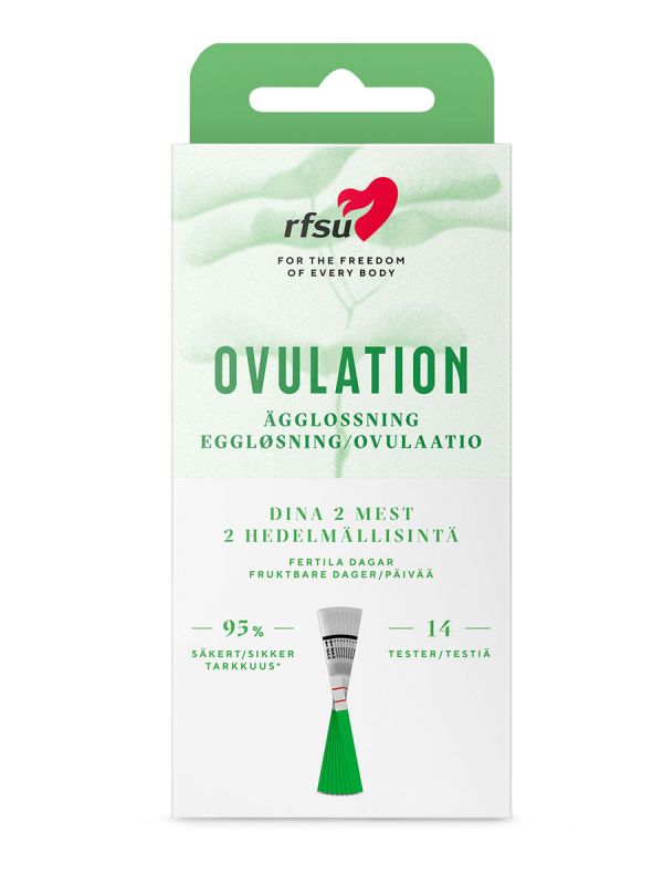 Ovulaatiotesti RFSU 14kpl– Tunnistaa 2 hedelmällisintä päivää