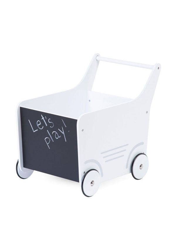 Upea Childhome puinen kävelyvaunu, joka sopii kävelemään opetteleville lapsille. Vaunu on täydellinen lastenhuoneen katseenvangitsija, voit täyttää vaunun lapsen lempileluilla ja käyttää lapsen kasvettua sisustuselementtinä.