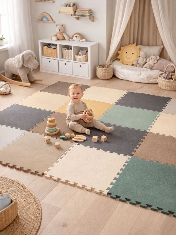 Palamatto lastenhuoneeseen 50x50cm, vanilja