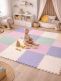 Palamatto lastenhuoneeseen 50x50cm, vaaleanpunainen
