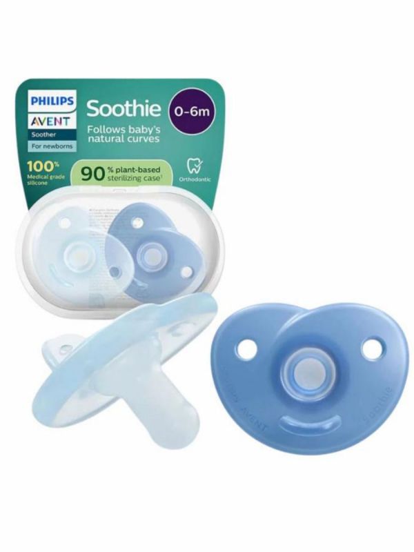 Philips Avent - tutti Curved Soothie 0–6kk, Blue