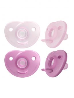 Philips Avent - tutti Curved Soothie 0–6kk, Pink