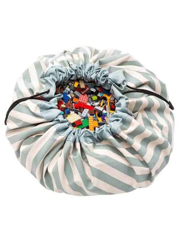 Play & Go leikkimatto/ lelupussi, Stripes Green