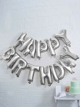 Ginger Ray - folioilmapallo Happy Birthday, hopea