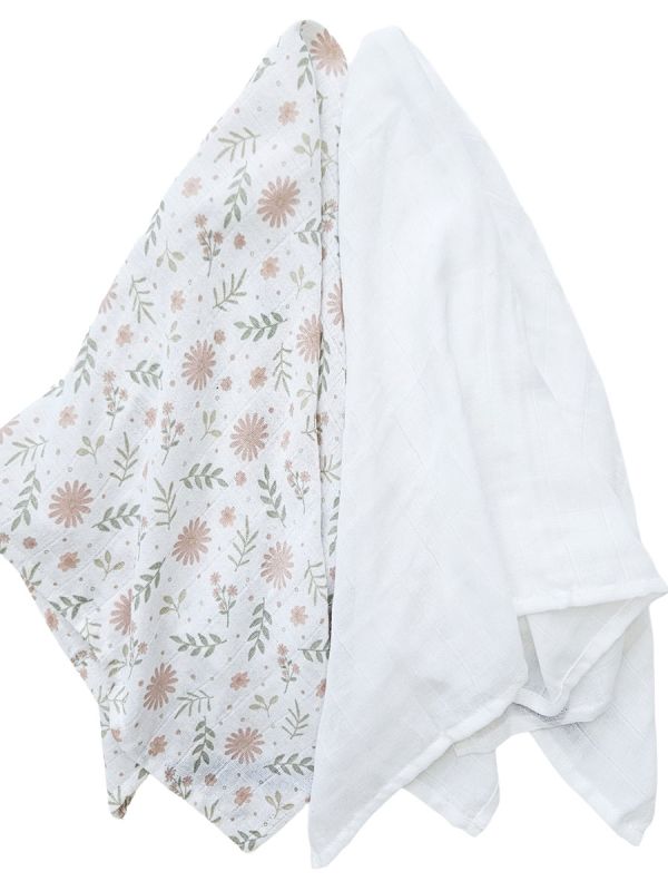 Puuvillainen harsoliina 2kpl 70x70 cm – Blossom