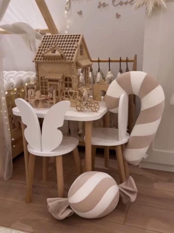 Pyöreä karamellityyny 55cm, beige