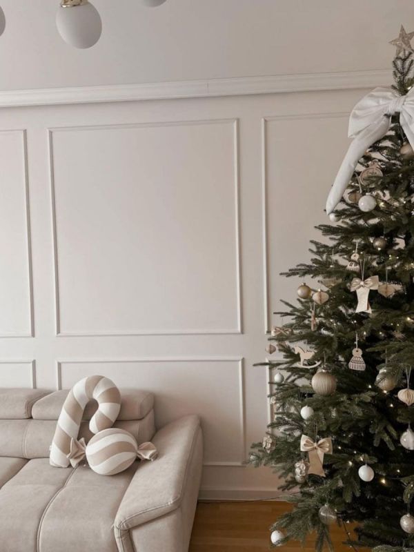 Pyöreä karamellityyny 55cm, beige