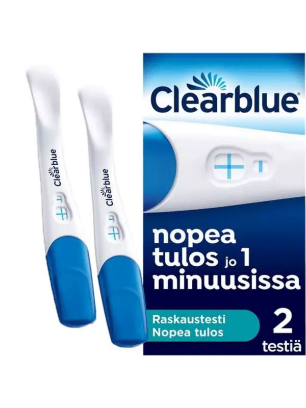 Raskaustesti Clearblue plus 2-pack, Nopea ja Tarkka +/– Tulos 3 Minuutissa