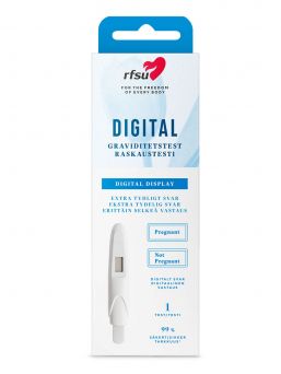  RFSU Digital Raskaustesti – Digitaalinen raskaustesti selkeällä Pregnant/Ei Raskaana -tuloksella