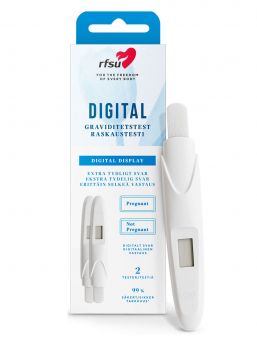  RFSU Digital Raskaustesti – Digitaalinen raskaustesti selkeällä Pregnant/Ei Raskaana -tuloksella