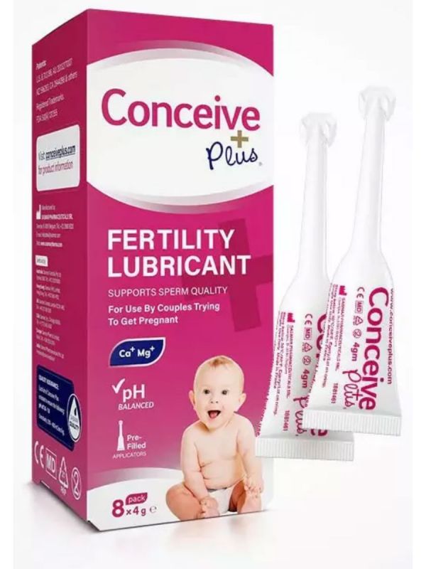 Sasmar Conceive plus valmiit asettimet 8 x 4g siittiöystävällinen liukuvoide