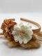Studio Frommie Tiara Flowers hiuspanta, white-coffee