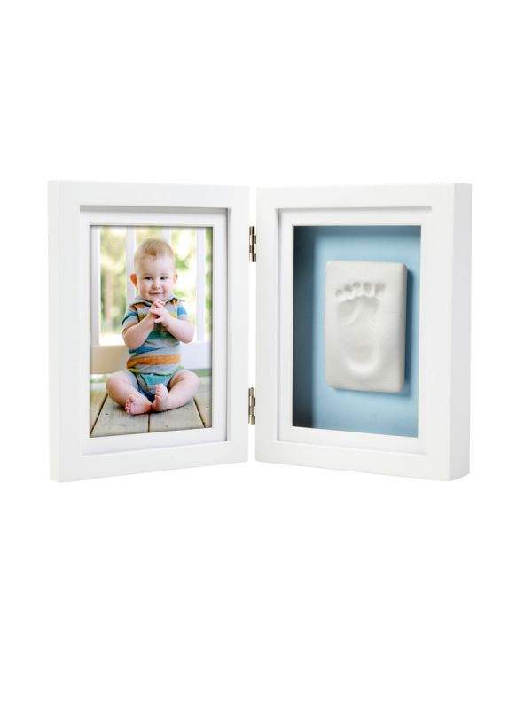 Tuplakehys käden- tai jalanjäljelle + valokuvalle, valkoinen