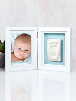 Tuplakehys käden- tai jalanjäljelle + valokuvalle, valkoinen