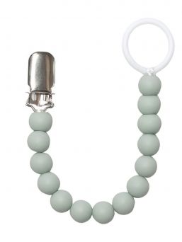 Trendikäs ja turvallinen Raskauskeijun tuttinauha pitää tutin vauvan lähelllä. Tuttinauha estää tutin tippumisen, jolloin tutti monesi likaantuu tai katoaa. Tuttinauha on valmistettu BPA vapaista elintarvikesilikoni-helmistä ja tuttirenkaasta, joita lapsi voi turvallisesti imeskellä ja pureskella. Tuttinauha on helppo pitää puhtaana, voit pestä sen saippuavedellä. Tuttinauhassa on metalliklipsi kiinnitys.Silikoninen tuttinauha vauvalle. Metalliklipsi kiinnitys.