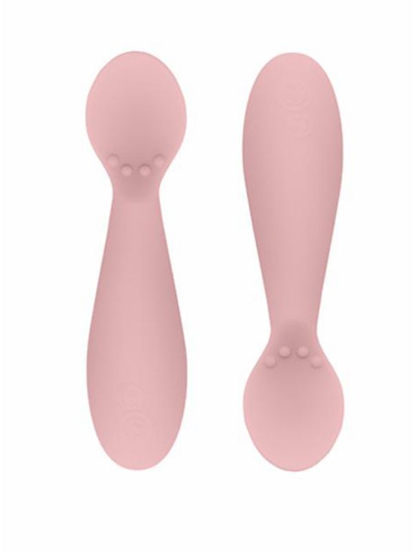 Silikoniset Tiny Spoon ensilusikat Twin-Pack, blush | EZPZ. Lapsen oman ruokailemisen oppiminen on tärkeä kehittys askel, ja EzPz Tiny Spoon silikoniset ensilusikat on suunniteltu auttamaan tässä kehitysvaiheessa.