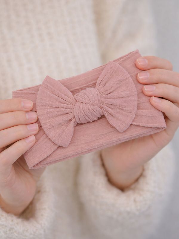 Leveä rusettipanta vauvalle 3-pack, vanilla blush