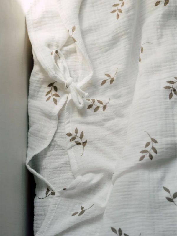 Vauvan harso pussilakanasetti 85x125cm - Cream Leaves