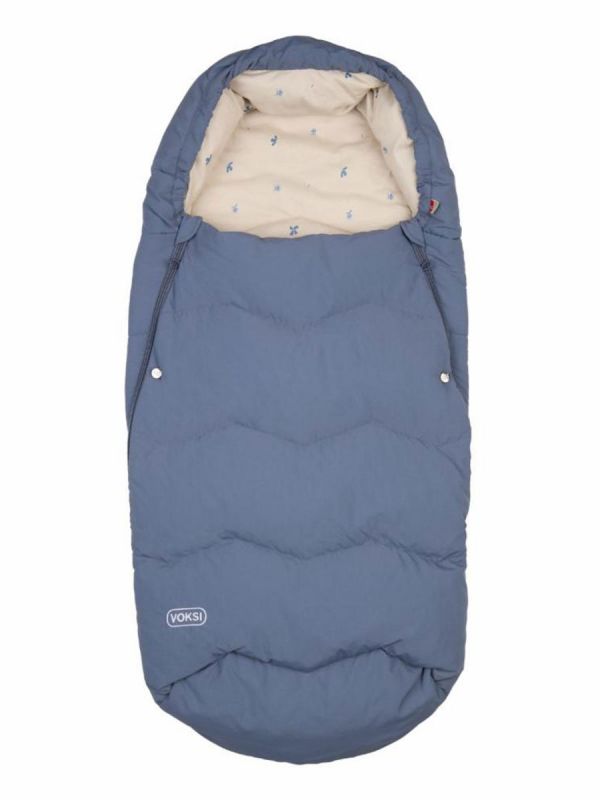 VOKSI - Explorer vauvan isompi untuvalämpöpussi, Stone Blue