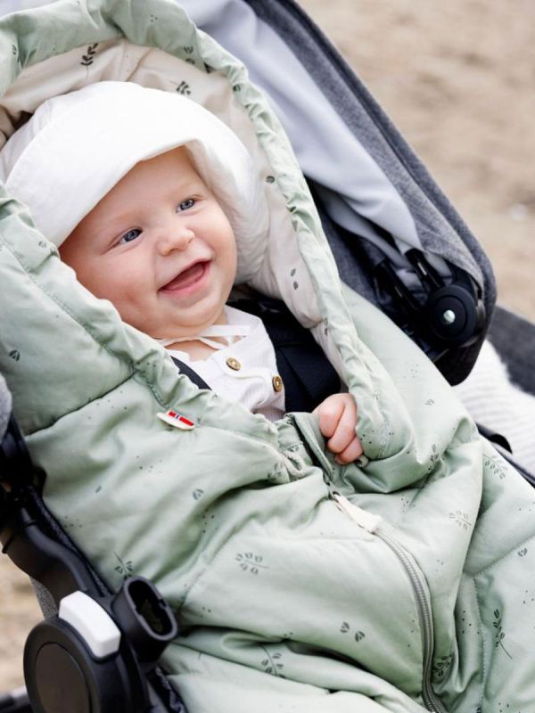 VOKSI - Sky Light kevyt lämpöpussi turvakaukaloon, rattaisiin ja vaunuihin 0–4v, Misty Green