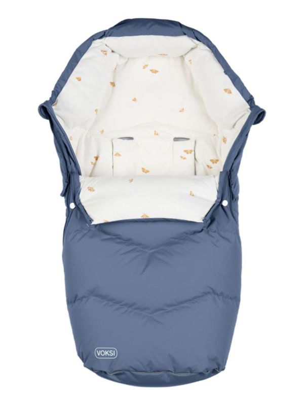 VOKSI Urban Stone Blue lämpöpussi lastenvaunuissa