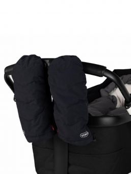 Voksi vaunurukkaset nepparikiinnityksellä, musta