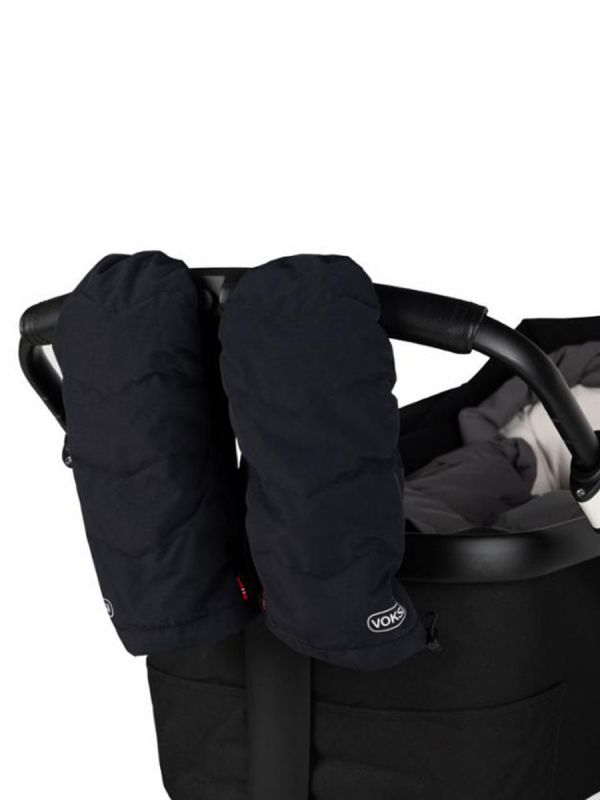 Voksi vaunurukkaset nepparikiinnityksellä, musta