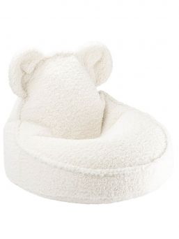 Wigiwama - Lasten säkkituoli Teddy Cream White Bear