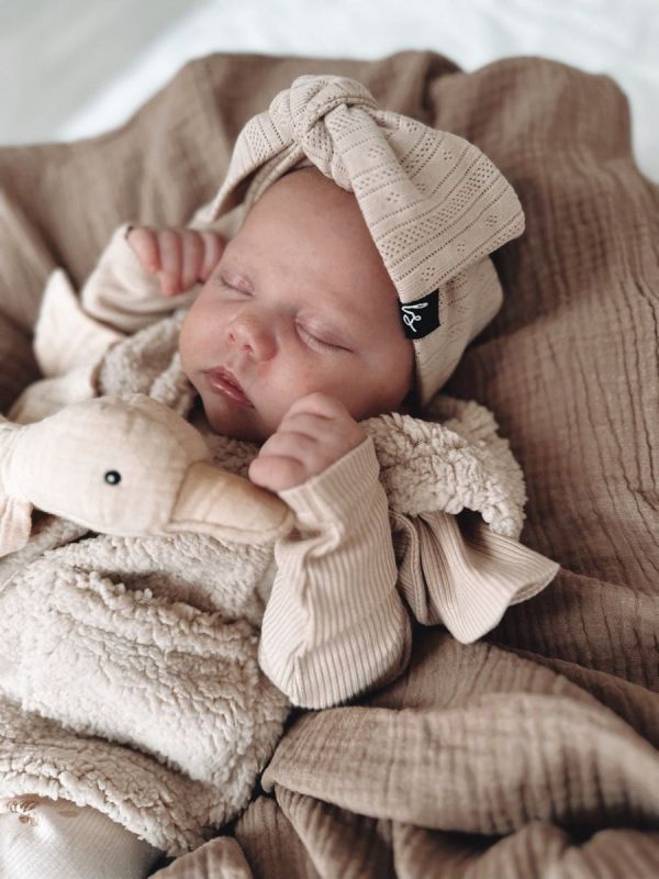 Babystyling Ruffle body Rib Sand