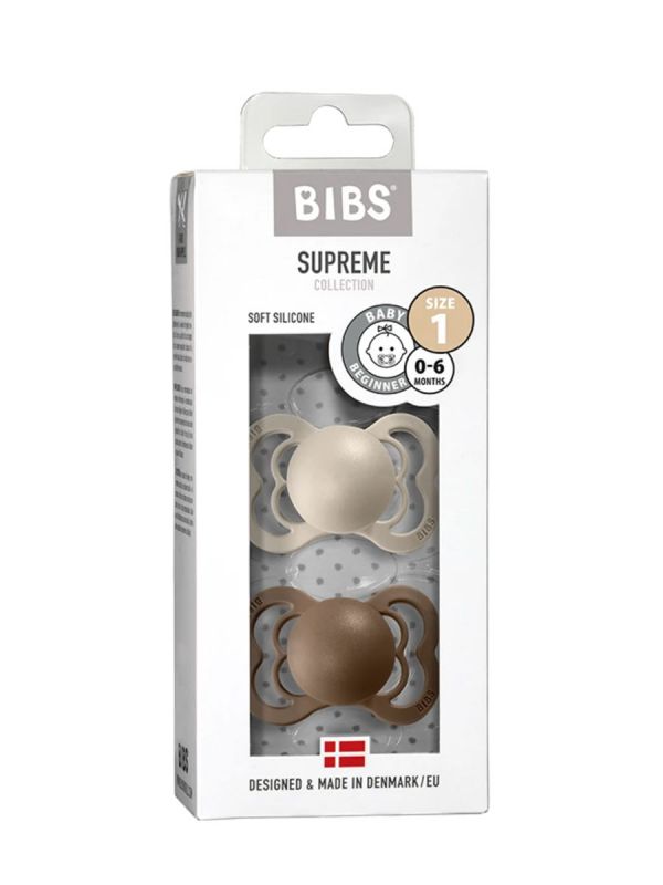 BIBS SUPREME tutti - uusi malli. BIBS Supreme tutissa on venttiili, jonka avulla ilma poistuu tutin sisältä. Kun ilma poistuu tutin sisältä, vähenee paine lapsen kitalaessa ja ikenissä. 2-pack.