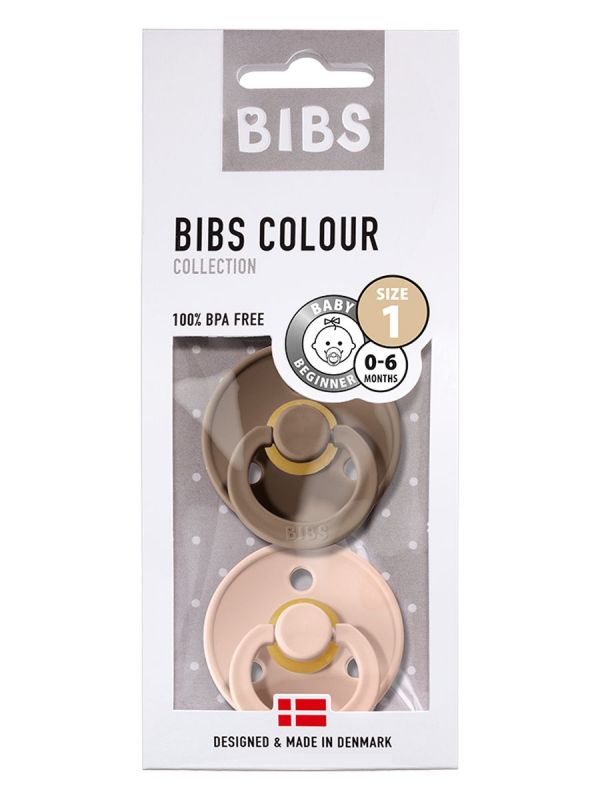 BIBS - vauvan tutti 2-PACK 0-18kk - Dark Oak / Blush