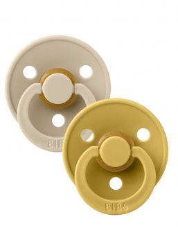 Vauvan tutti 2-PACK 0-18kk | BIBS (Vanilla / Mustard). BIBS tutti on todellinen klassikko tutti. Bibs tutti on lohduttanut pienokaisiamme jo 50 vuotta. 2-pack.