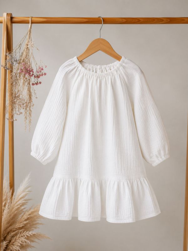 Harso-mekko lapselle (pitkähihainen), White