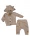 Vauvan collegeasu nallekorvilla – 2-osainen setti, beige