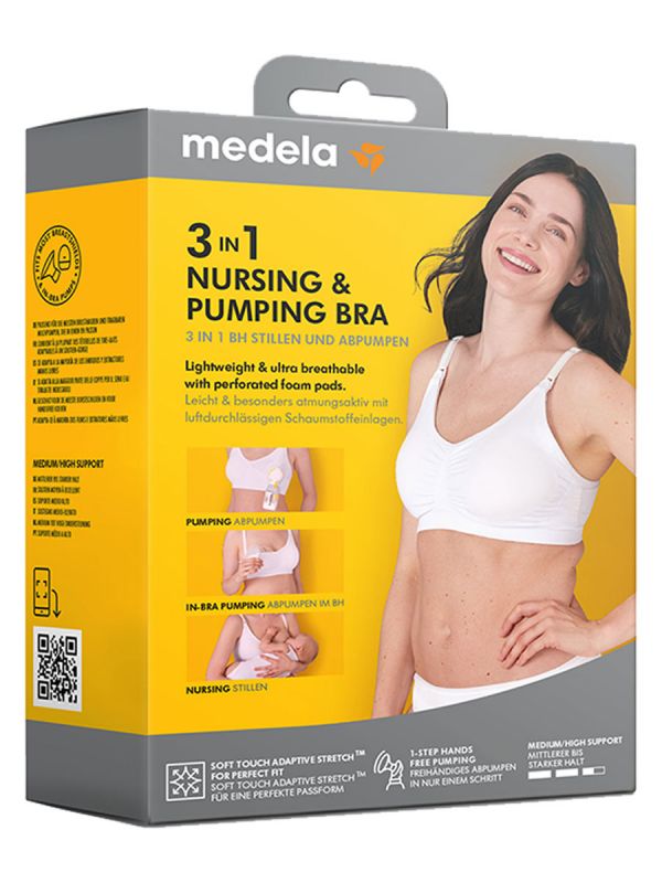 Medela 3in1 imetys- ja pumppausliivit - valkoinen