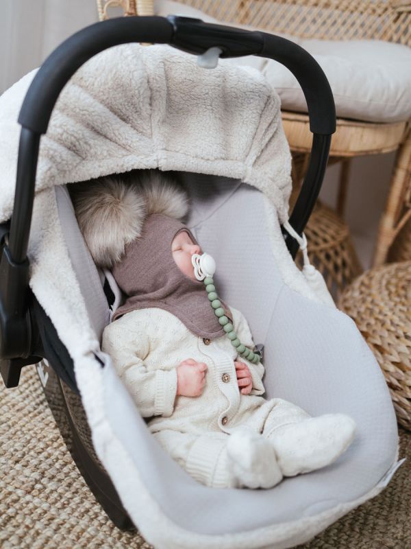 Merinovilla kypärämyssy, beige