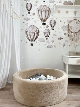 Pehmeä pallomeri + pallot (valitse värit), Teddy Beige
