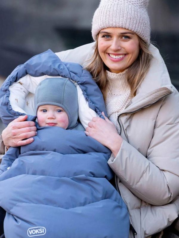 Voksi Villa Kypärämyssy – 100 % merinovillaa, blue