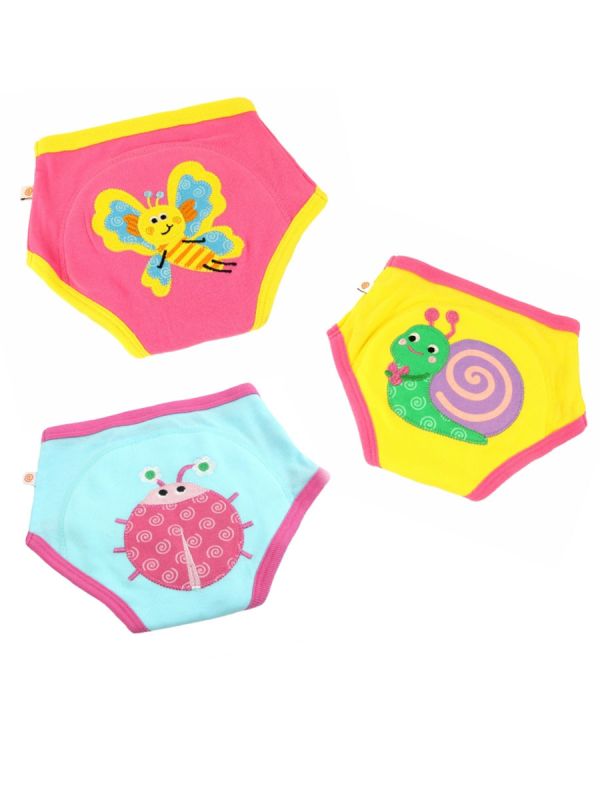 Zoocchini - harjoitteluhousut 3-pack, Garden Creatures