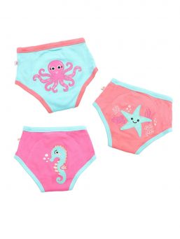 Zoocchini - harjoitteluhousut 3-pack, Ocean Gals